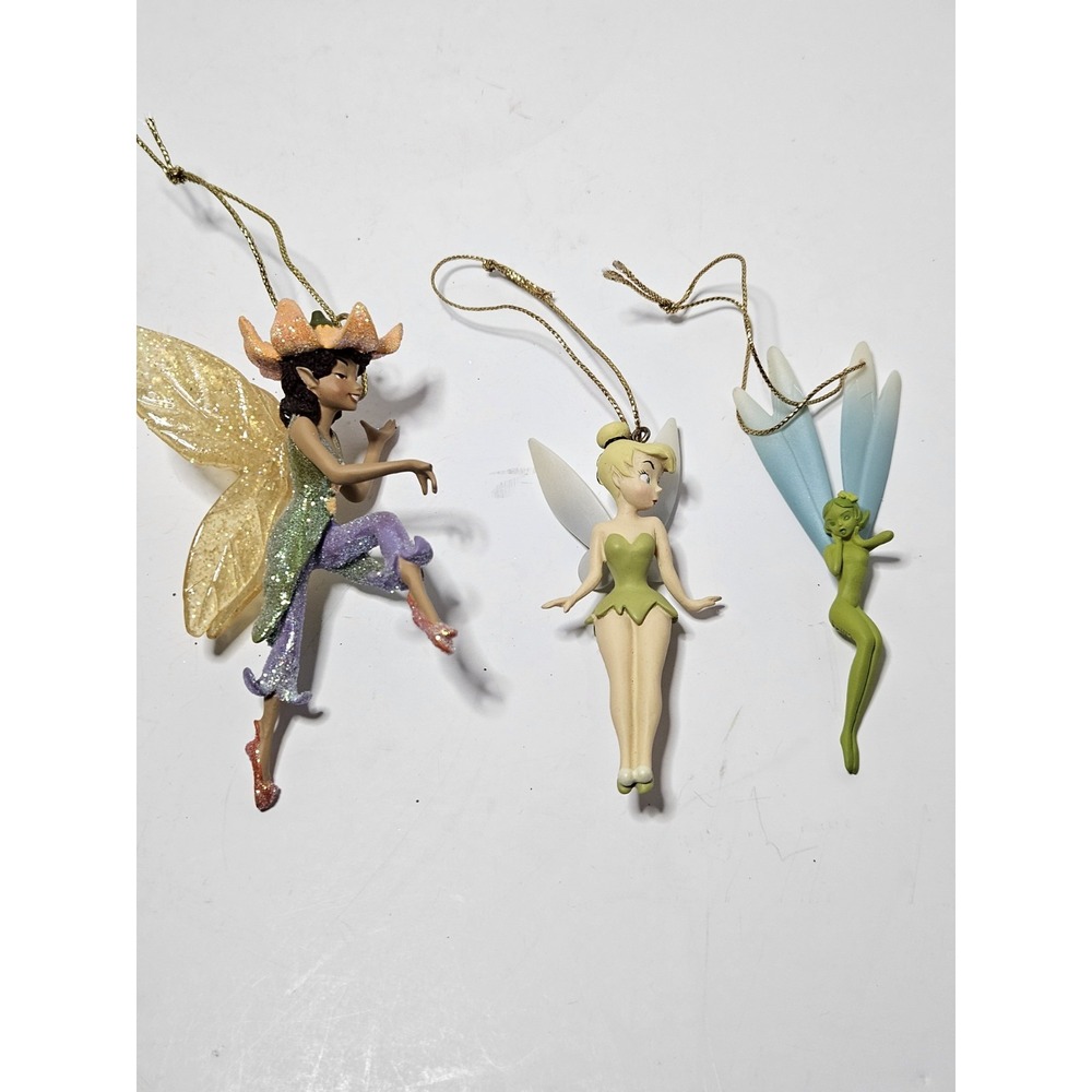 Hallmark Keepsake Disney Fairies Miniature Ornament Lot Tinker Bell Lily